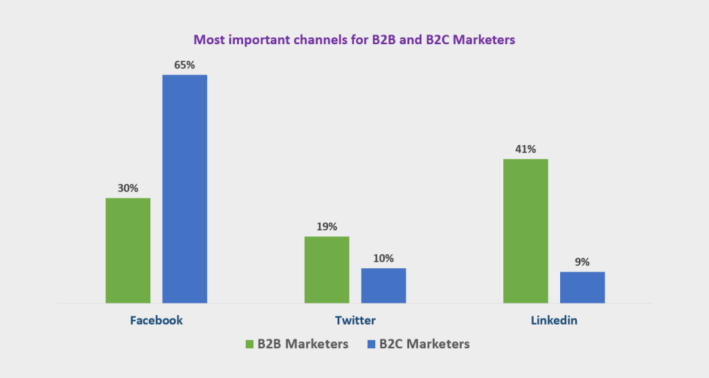 SMM Channel Preference B2B and B2C Marketers